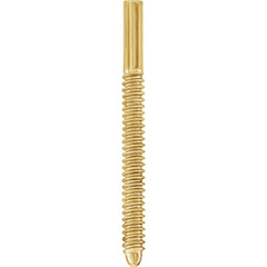 14K Yellow .039x.444" Bullet Nose Threaded Earring Post