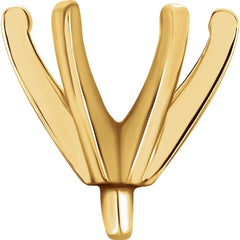 14K Yellow 13 mm Round 6-Prong Low Peg Setting