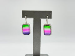 Colleen Lopes Sterling Silver Watermelon Quarts Emerald-cut Drop Earrings,