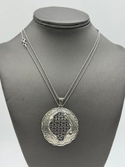 LiPaz Sterling Silver Floral Filigree Textured Pendant Necklace, 36"