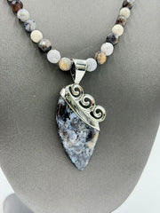 Jay King Sterling Silver Multicolor Agate Beaded Pendant Necklace 18”