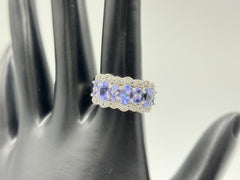 HSN Sterling Silver 2.16ctw Zircon & Tanzanite Ring. Size 7
