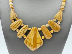 Jay King Sterling Silver Picture Jasper &  Lace Agate Beaded Station Necklace, 18"