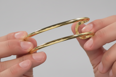 Bellezza Bronze High-Polished Negative Space Cuff Bracelet, 7"