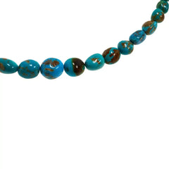 Jay King Sterling Silver Gold Color Matrix Turquoise Bead Necklace 18"