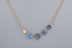 Bellezza Italian Coin Graduated Bismark Chain Necklace, 18"