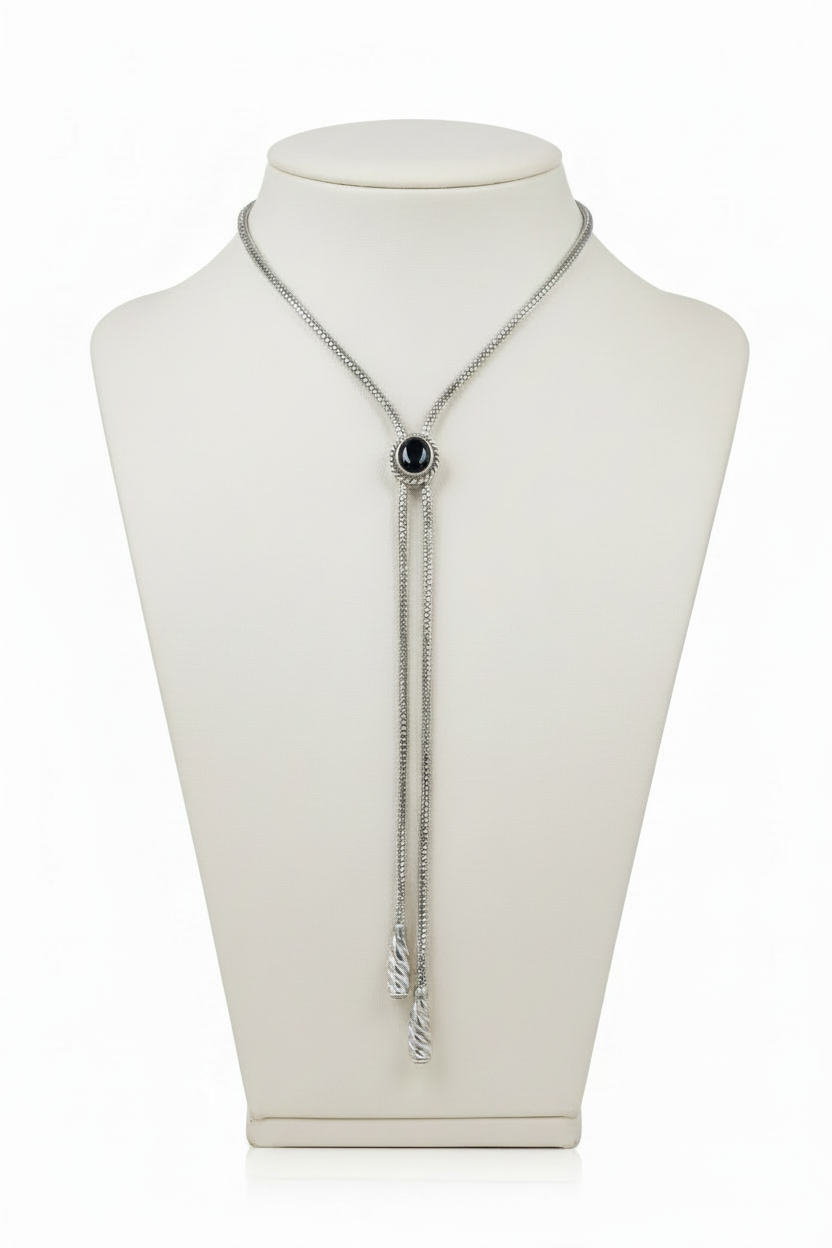 Bali RoManse Sterling Silver Round Spinel Adjustable Necklace