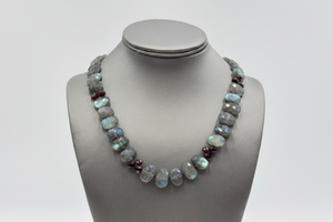 Rarities Sterling Silver Goldclad Faceted Labradorite & Pyrite Toggle Necklace, 21"