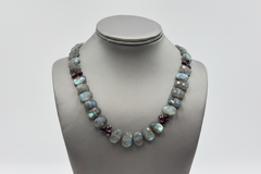Rarities Sterling Silver Goldclad Faceted Labradorite & Pyrite Toggle Necklace, 21"