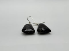 Jay King Sterling Silver Black/White Agate Drop Earrings, 1-1/2"