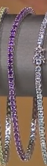 Ravenna Gems Sterling Silver Round Amethyst Line Bracelet, 7-1/4"