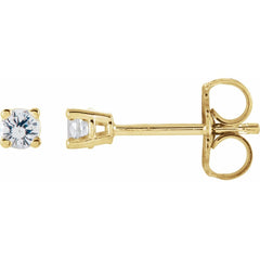 14K Yellow Stuller Lab-Grown Moissanite Stud Earrings