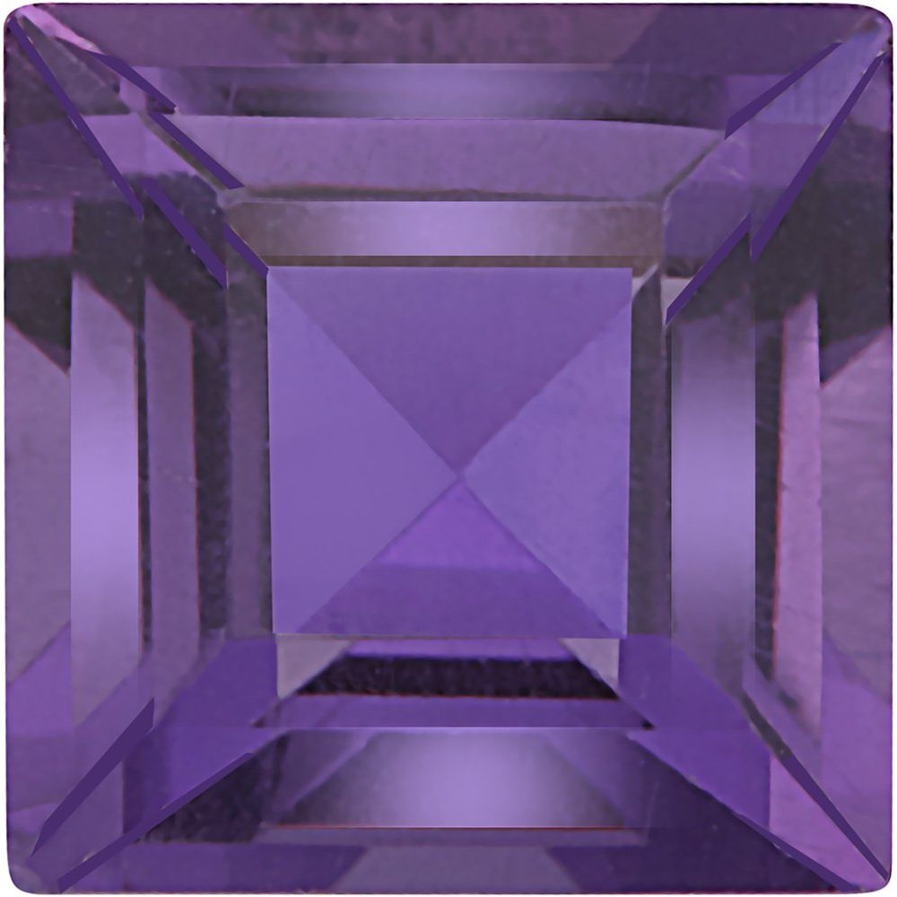 Square Imitation Amethyst Gemstone