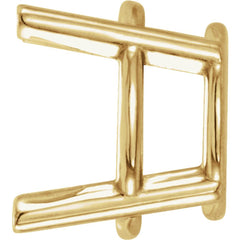 18K Yellow 4.75 mm Round 4-Prong Earring Setting
