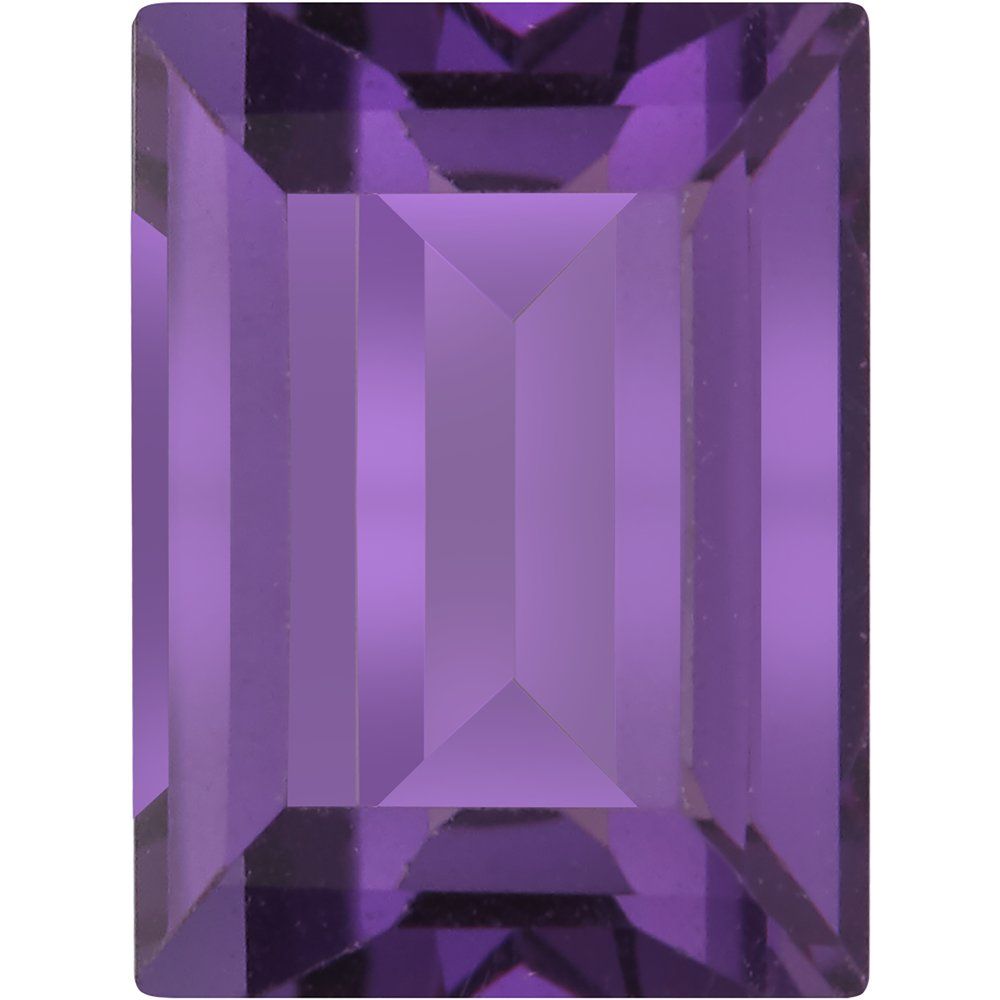 Straight Baguette Imitation Amethyst Gemstone