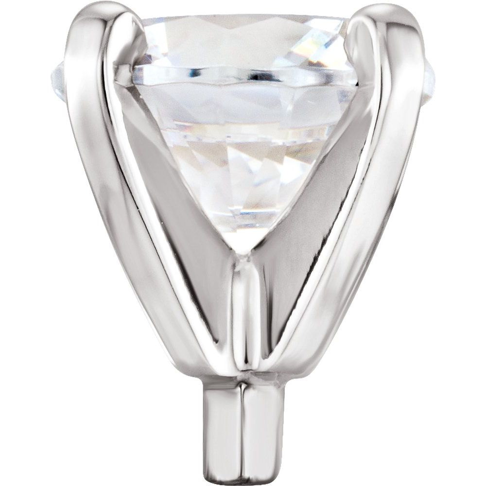 Platinum 5.4-5.7 mm  Round 4-Prong Low Peg Setting