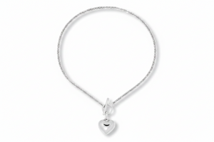 Bellezza Bronze Cristallino Bronze Cestina Heart Enhancer Pendant Necklace 18"