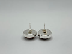 Jay King Sterling Silver Breccia Tein Jasper Stud Earrings.