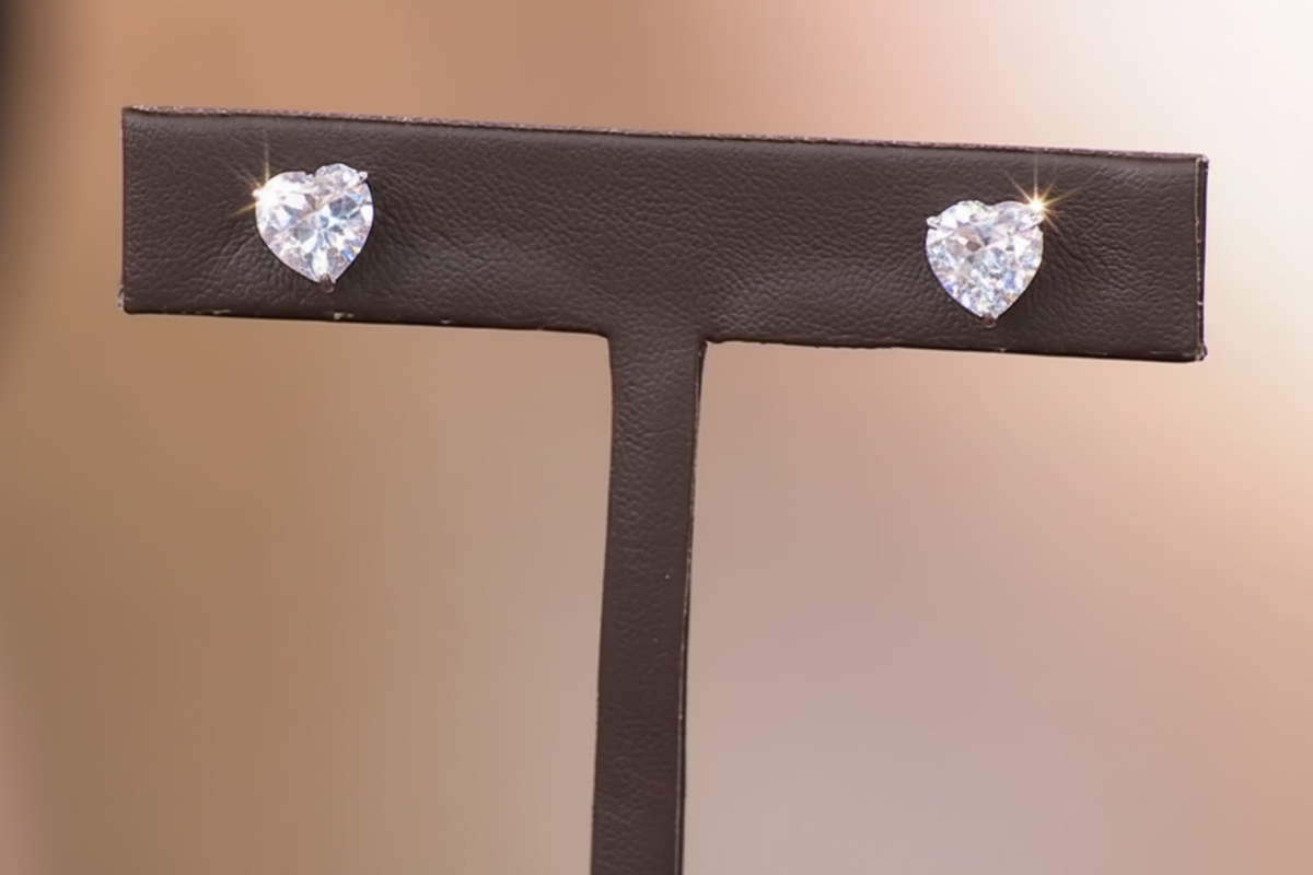 Absolute Sterling Silver 6.12ctw Cubic Zirconia Hidden Halo Stud Earrings