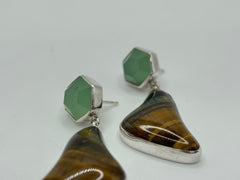 Jay King Sterling Silver Jasper & Chrysoprase Drop Earrings, 1-1/4"