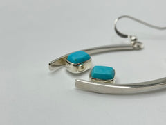 Jay King Sterling  Silver Sonora Blue Turquoise Drop Earrings, 1-1/4"