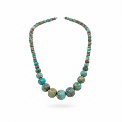 Jay King Sterling Silver Golden Dragon Mountain Turquoise Graduated Bead Necklace, 18"