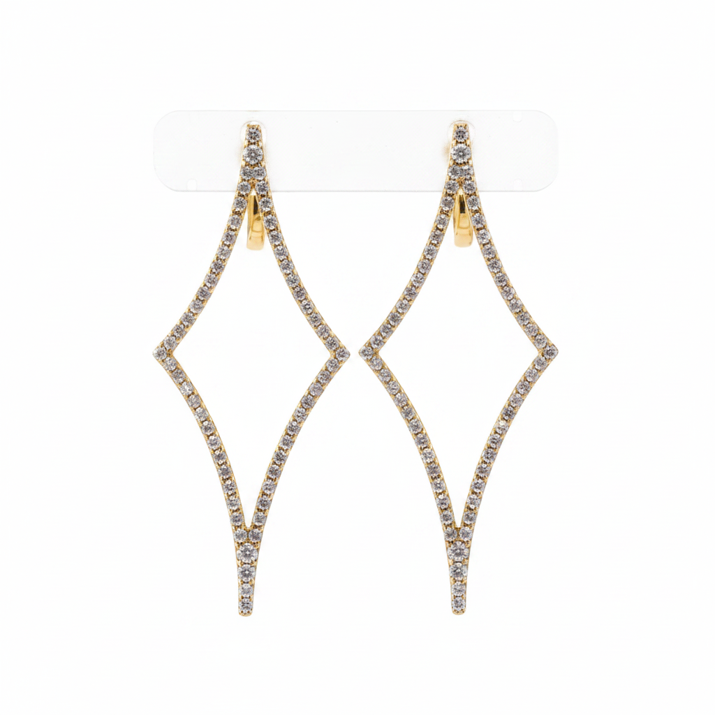 Argent by Paige Celia Marquise Drop GoldPlated Sterling Silver Earrings