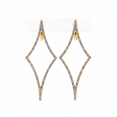 Argent by Paige Celia Marquise Drop GoldPlated Sterling Silver Earrings