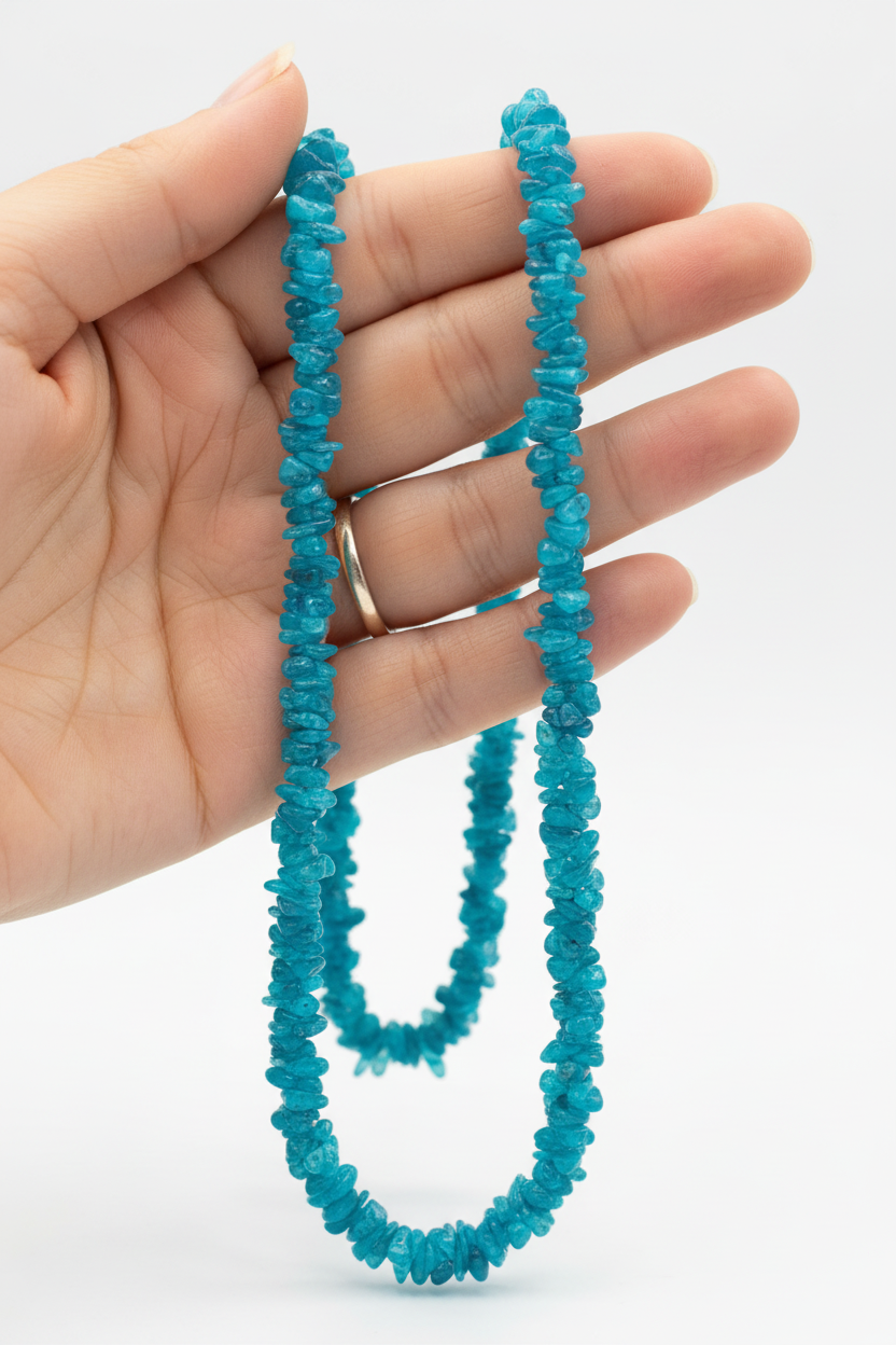 Colleen Lopez Sterling Silver Apatite Chip Necklace, 18"