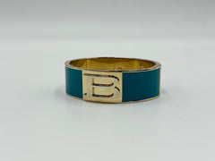 C. Wonder Blue Enamel Initial "B" Cuff Bracelet,
