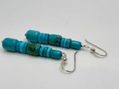 Jay King Sterling Silver Cloudy Mountain Turquoise Drop Earrings, 2"