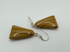 Jay King Sterling silver Picture Jasper Triangle Drop Earrings, 1-1/2"