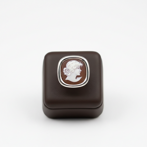 Cameo Italiano Classica Collection Hand-Carved Cameo Ring, Size 8
