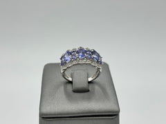 HSN Sterling Silver 2.16ctw Zircon & Tanzanite Ring. Size 7