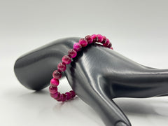 HSN Purple Tiger's Eye Beaded Bracelet, 6-3/4"