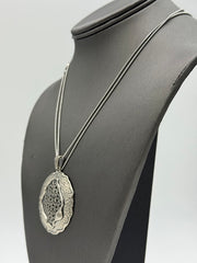 LiPaz Sterling Silver Floral Filigree Textured Pendant Necklace, 36"