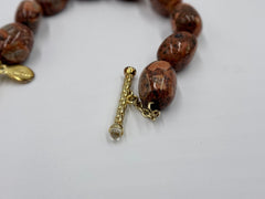 Rarities Sterling Silver Picture Jasper Beaded Bracelet, 7-1/4" (5-3/4" fit)