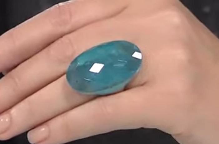 Colleen Lopez Sterling Silver Apatite Triplet Ring, Size 6