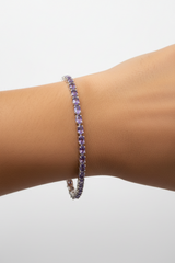Colleen Lopez Sterling Silver Tanzanite Tennis Bracelet, 6-3/4"