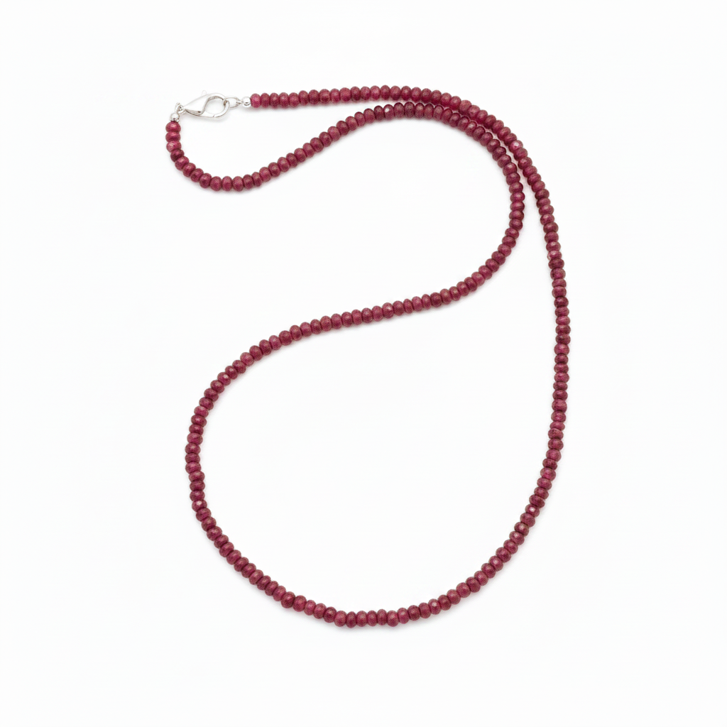 Colleen Lopez Sterling Silver Red Spinel Beaded Necklace, 18"