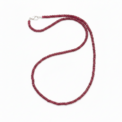 Colleen Lopez Sterling Silver Red Spinel Beaded Necklace, 18"