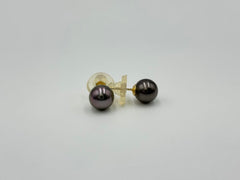 Imperial Pearls 14K Yellow Gold 7–8mm Cultured Tahitian Pearl Stud Earrings