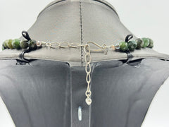 Jay King Sterling Silver Nephrite Jade Reversible Statement Necklace 18” + Extender