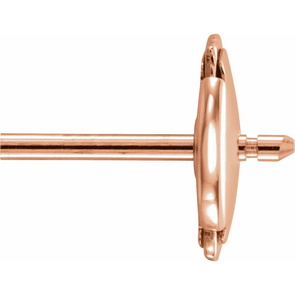 10K Rose 6.2 mm ProtektorÂ® Safety Earring Post & Back