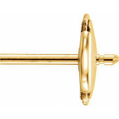 10K Yellow 7 mm ProtektorÂ® Safety Earring Post & Back