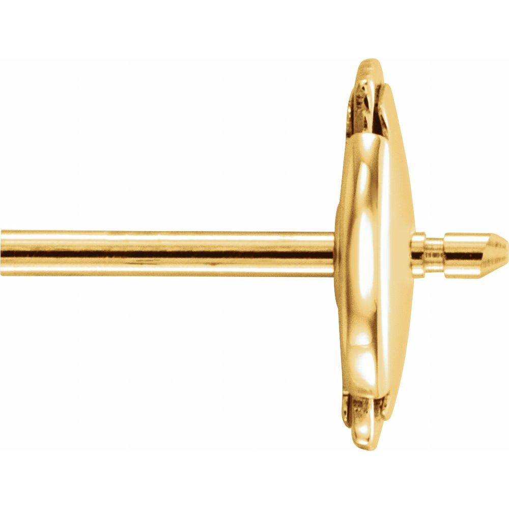 14K Yellow 8.5 mm ProtektorÂ® Safety Earring Post & Back