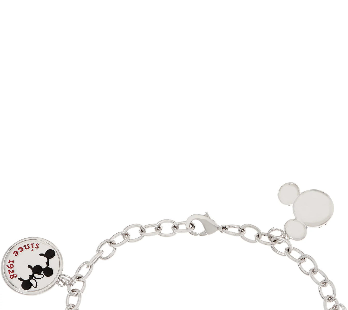 Mickey's 90th Birthday Mickey & Minnie Charm Bracelet, 8"