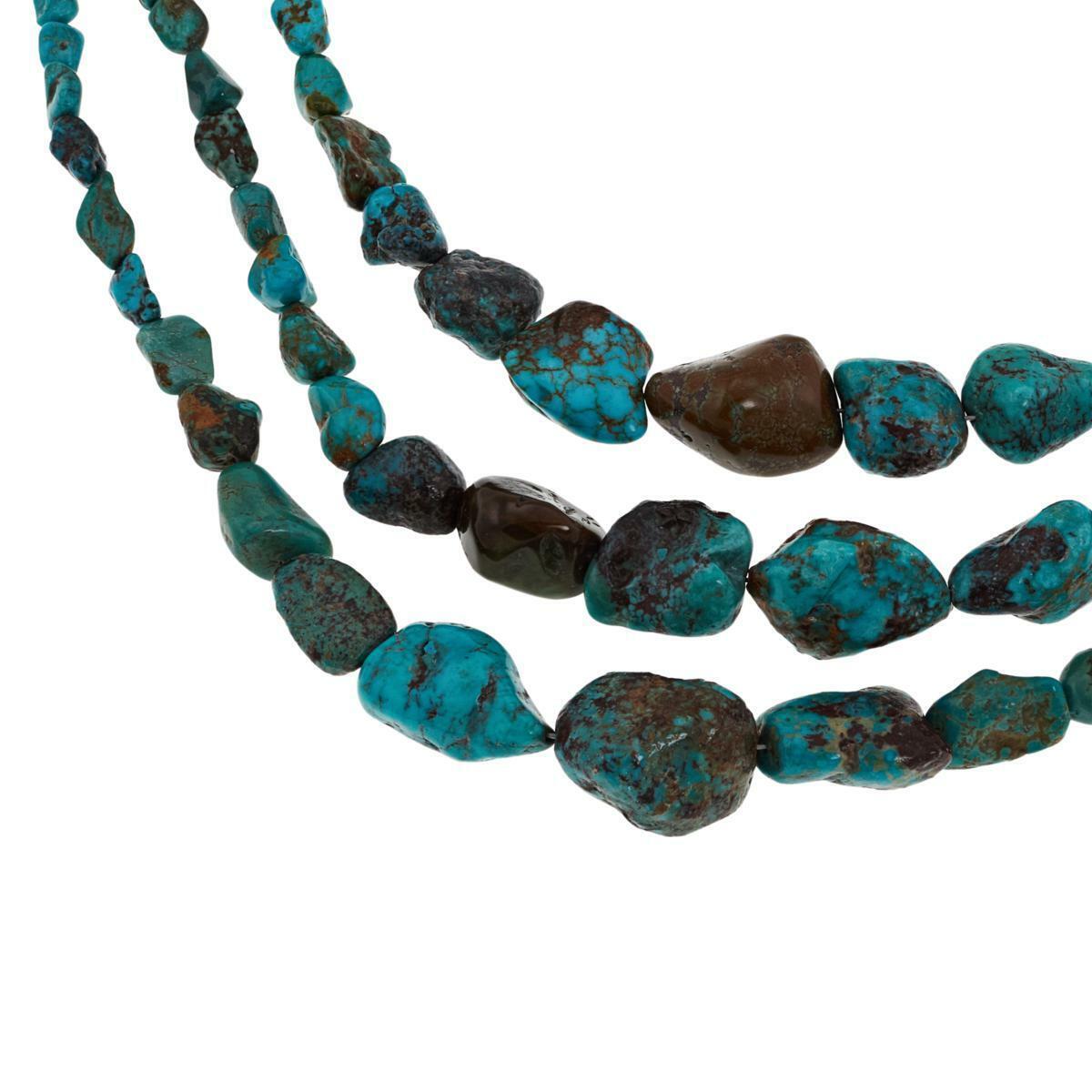 Jay King Sterling Silver Iron Mountain Turquoise Nugget Necklace