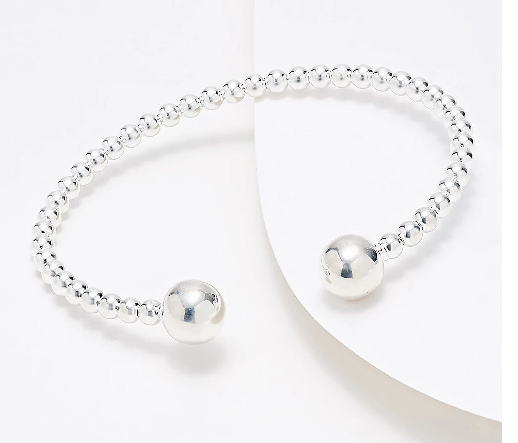 UltraFine Beaded Cuff Bracelet, 6.5g, Size 6-3/4"