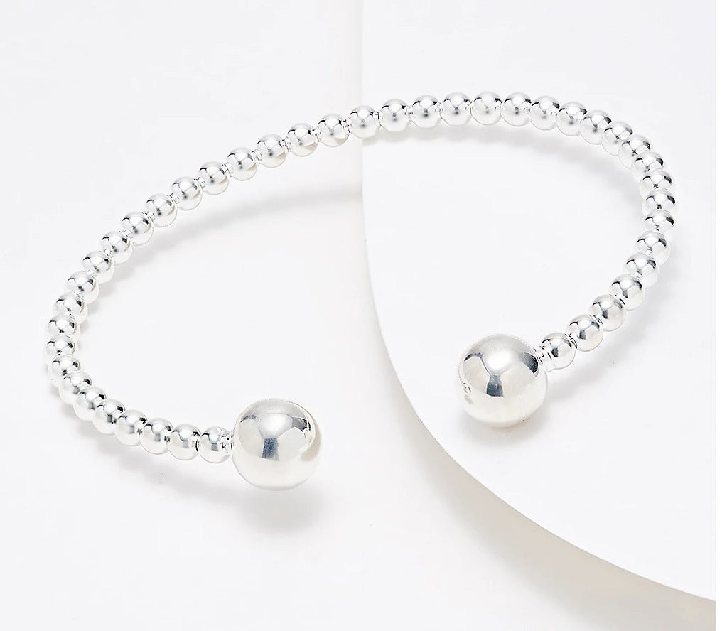 UltraFine Beaded Cuff Bracelet, 6.5g, Size 6-3/4"